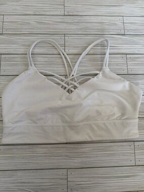 JoyLab | White Long Line Sports Bra - Size XL
